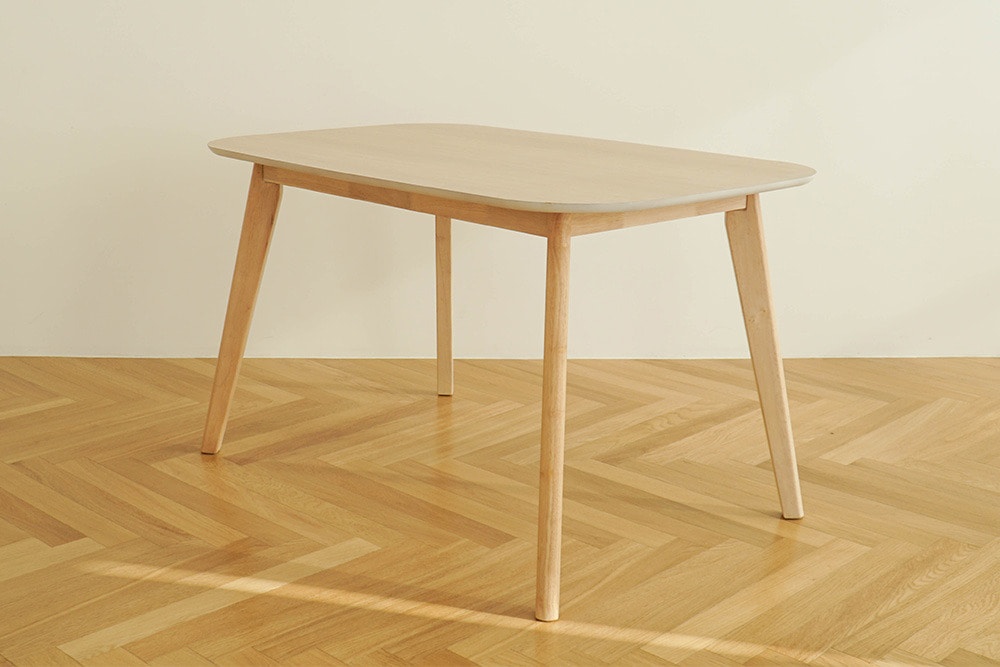 [모던로그] 핀디자인 고무나무 1200 4인 식탁 테이블/원목식탁